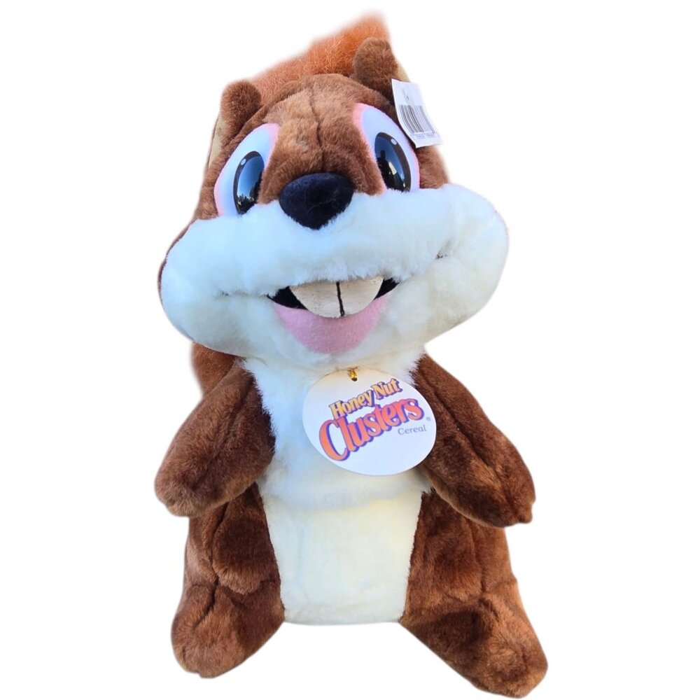 Honey Nut Clusters Cereal Plush Squirrel Promo Toy Vintage Mascot 11 inch